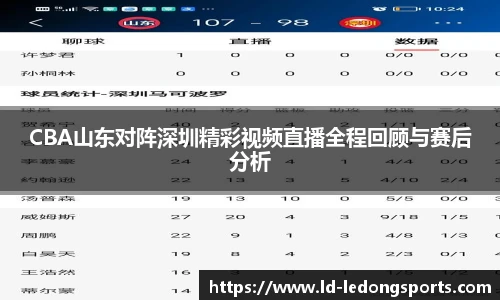 CBA山东对阵深圳精彩视频直播全程回顾与赛后分析